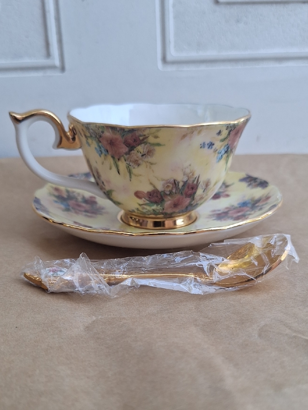 Vintage Bradford Editions Lena Liu "Enchantment" teacup and saucer set